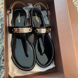 COACH Flat Sandals - black Catherine Style Sz 7